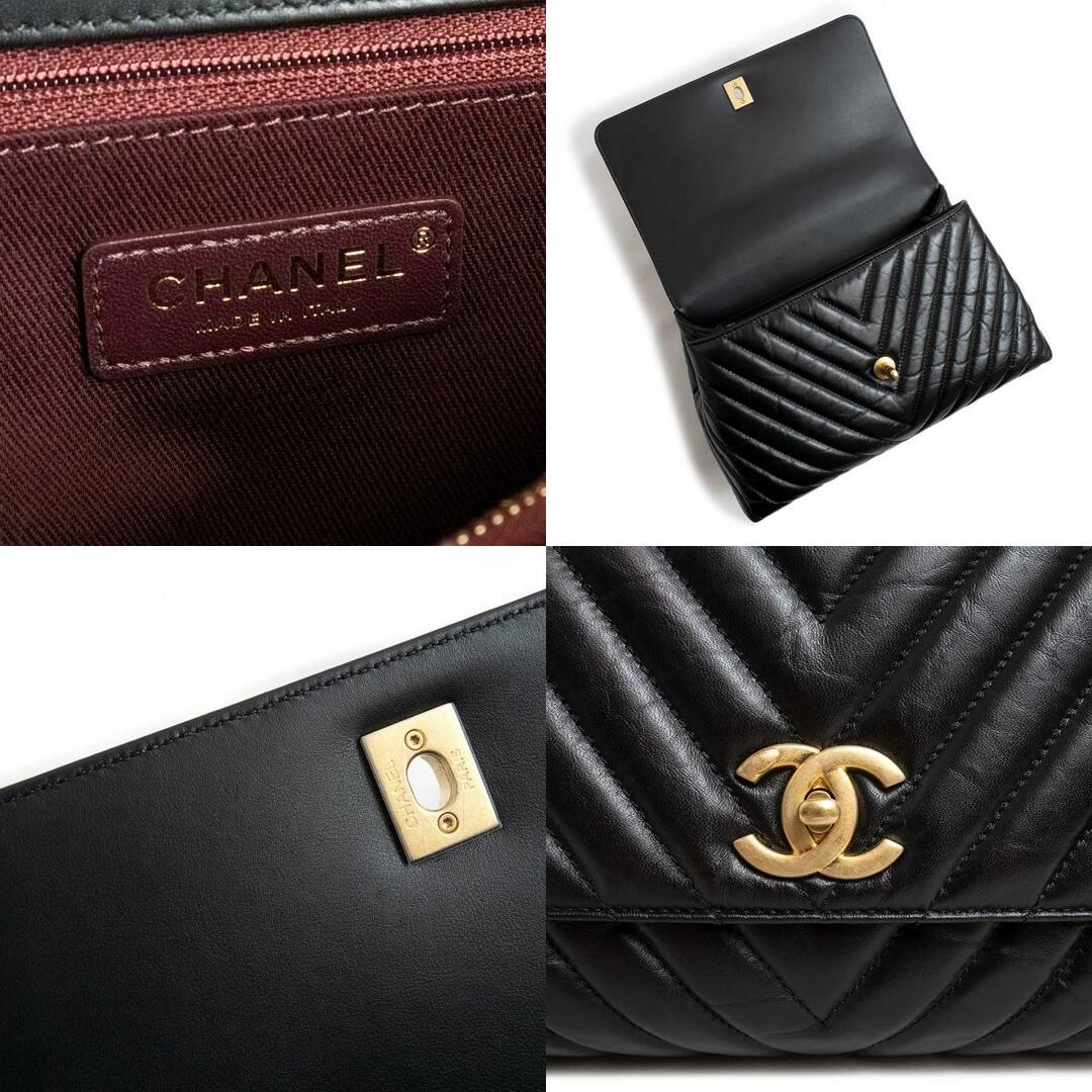 CHANEL シャネル ココハンドル シェブロン Vステッチ 2way チェーン