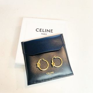 celine - セリーヌ ノットスモールフープ ピアスの通販 by myshop