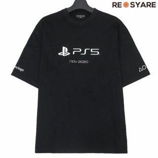 バレンシアガ(Balenciaga)の美品 バレンシアガ PlayStation コラボ 651795 PS5 プリント ニット クルーネック 半袖 Tシャツ カットソー 45870(Tシャツ/カットソー(半袖/袖なし))