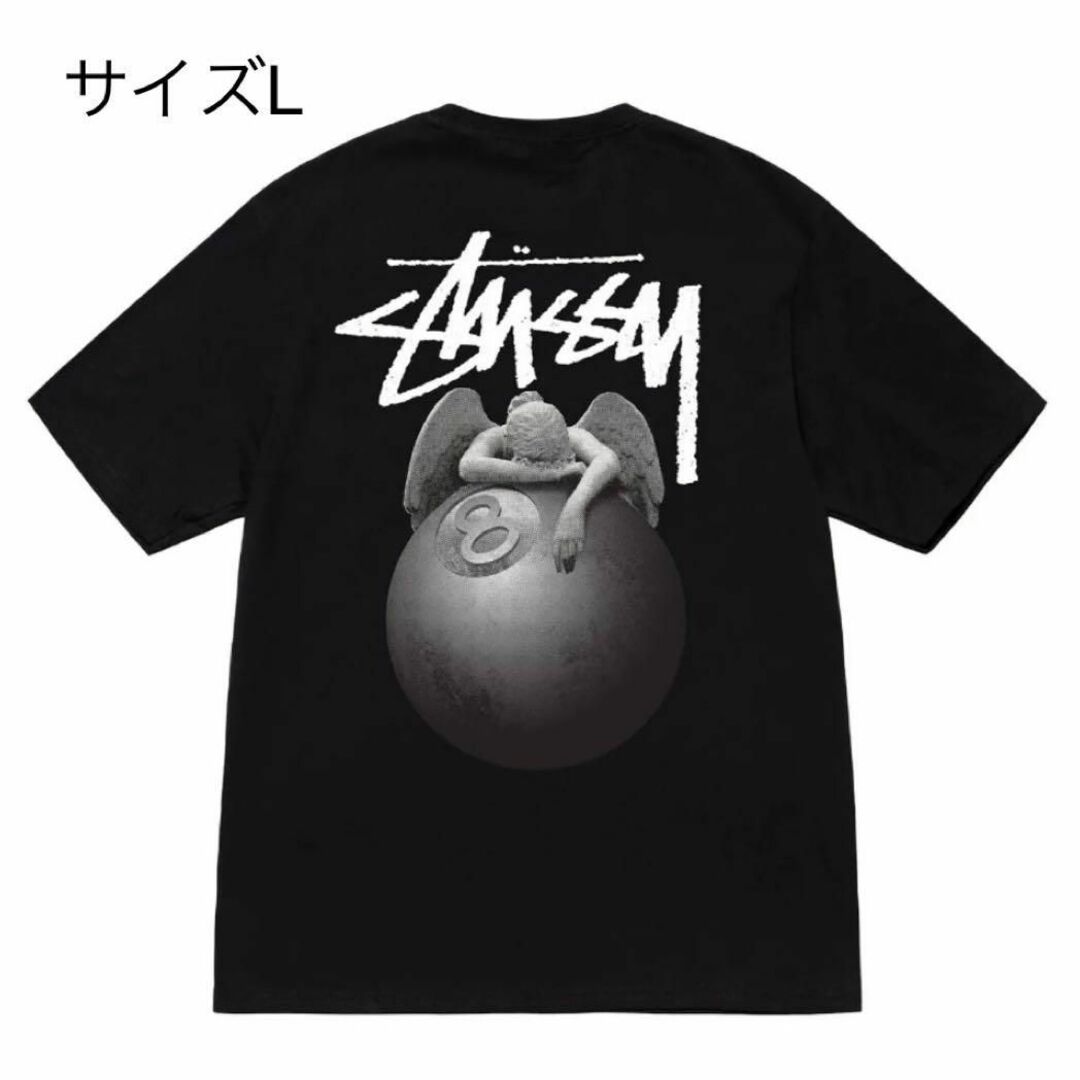 【新品】stussy Tシャツ　サイズL ブラック　エンジェル