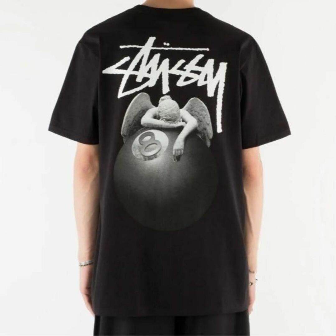 【新品】stussy Tシャツ　サイズL ブラック　エンジェル