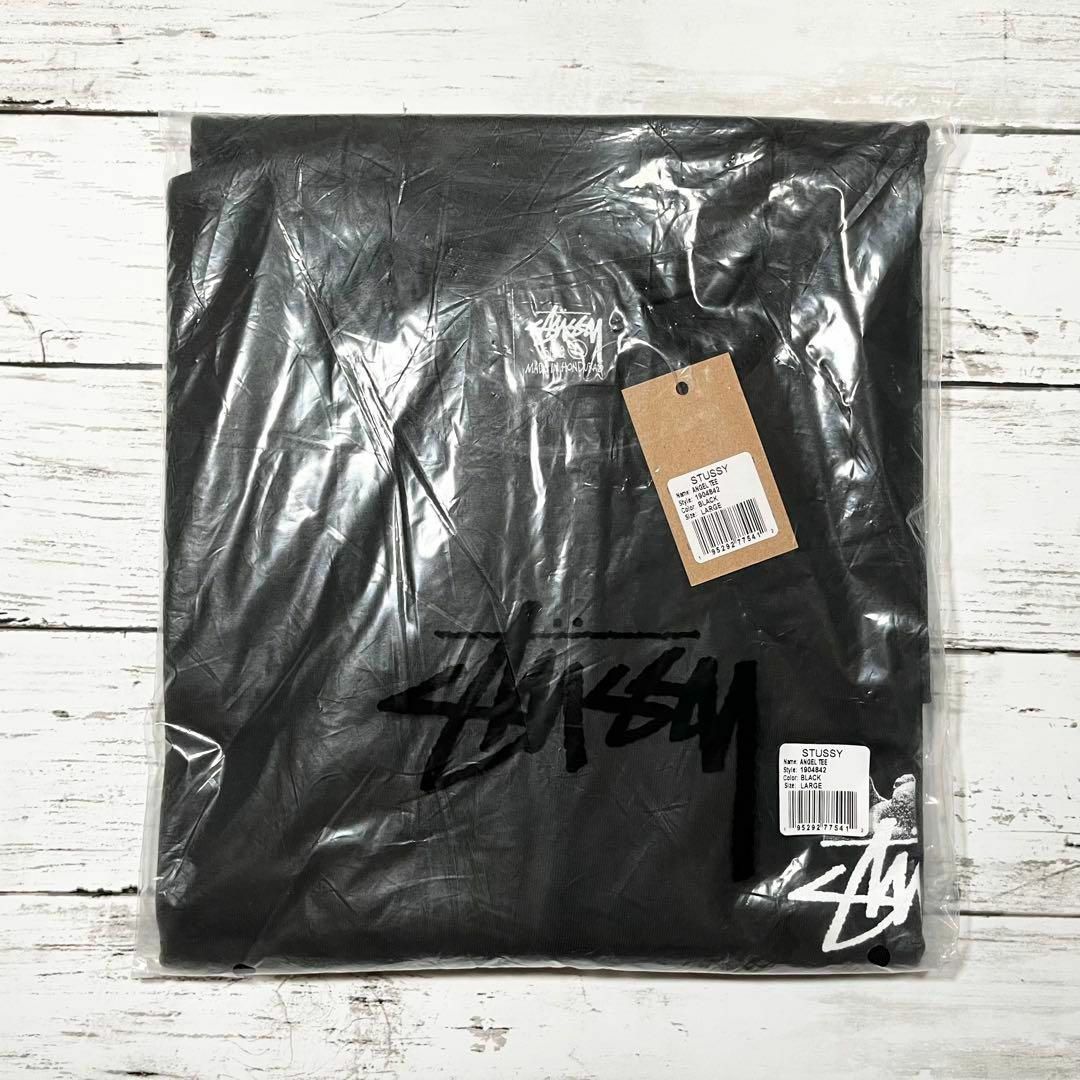 【新品】stussy Tシャツ　サイズL ブラック　エンジェル