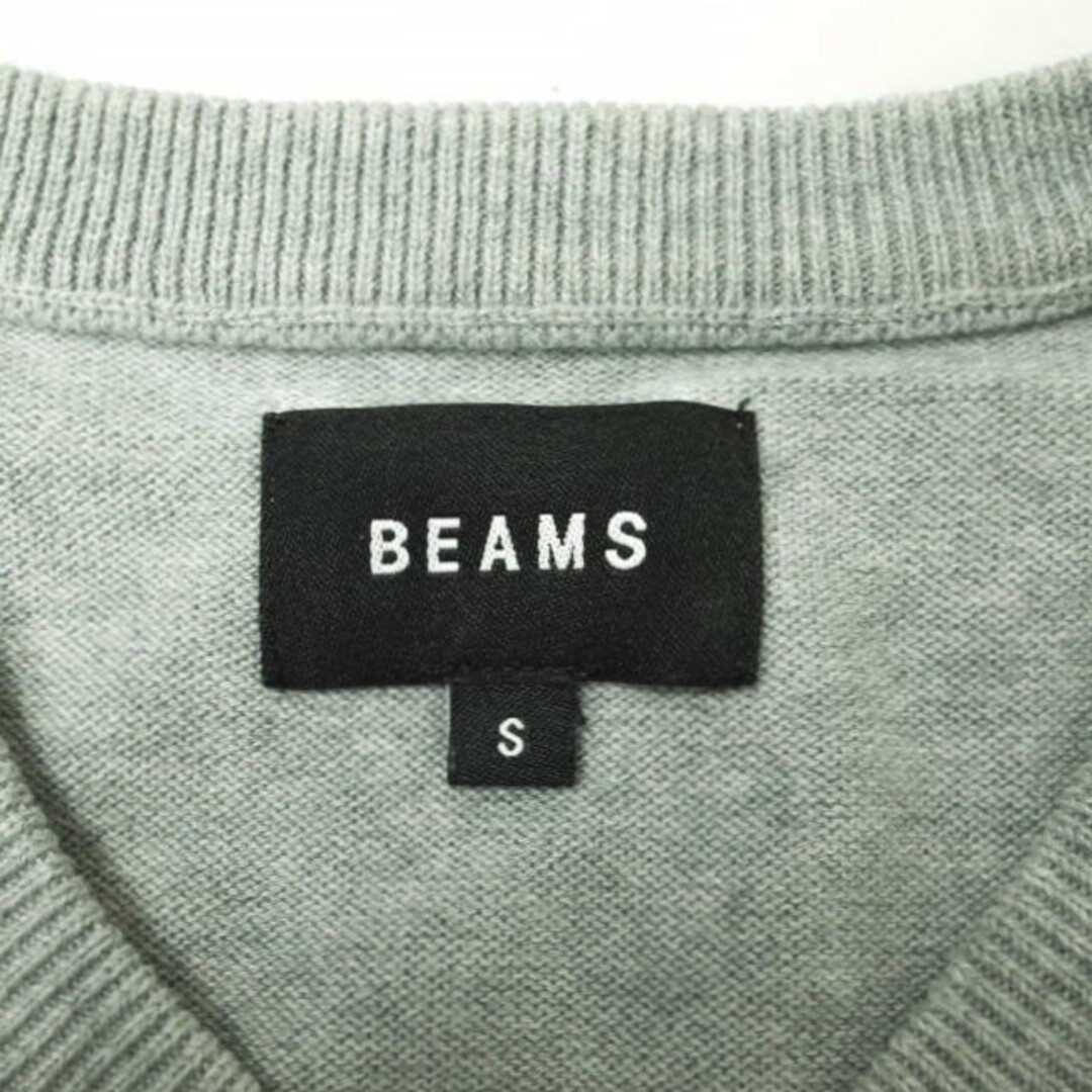 BEAMS ビームス アクリルコットンVネックニット 11-15-1310-048 S グレー セーター プルオーバー トップス【中古】【BEAMS】