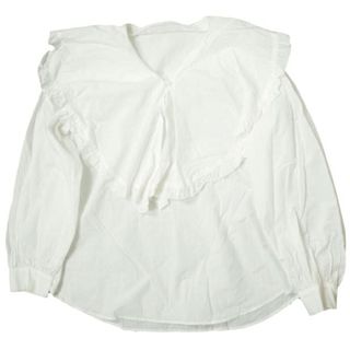 レイビームス(Ray BEAMS)のRay BEAMS レイビームス 22AW ビックラッフルフリルカラーブラウス 66-11-0128-111 ONE SIZE WHITE 長袖 シャツ トップス【中古】【Ray BEAMS】(シャツ/ブラウス(長袖/七分))