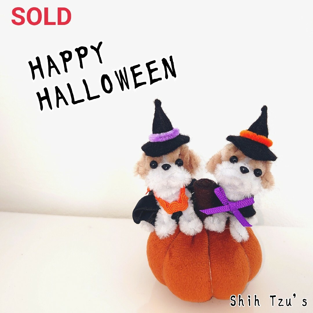 🎃ハロウィン飾り🎃【魔法つかいさん&魔女っこちゃん】シーズー ハンドメイドのぬいぐるみ/人形(人形)の商品写真