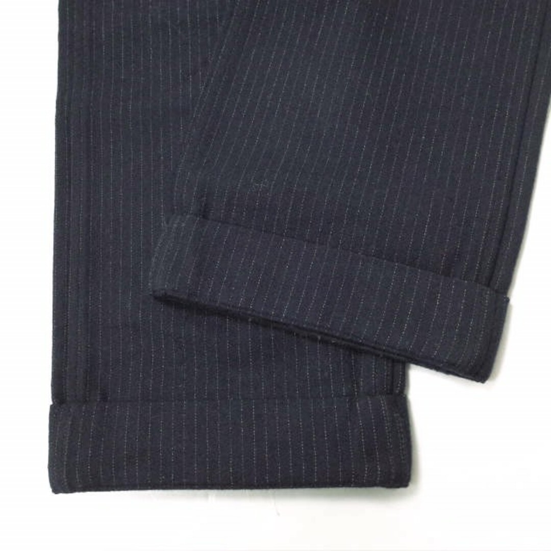 RRL ダブルアールエル PINSTRIPE WOOL TROUSER ピンストライプウールトラウザー 4898125DGWC 29 NAVY  Double RL パンツ ボタンフライ ボトムス【中古】【RRL】