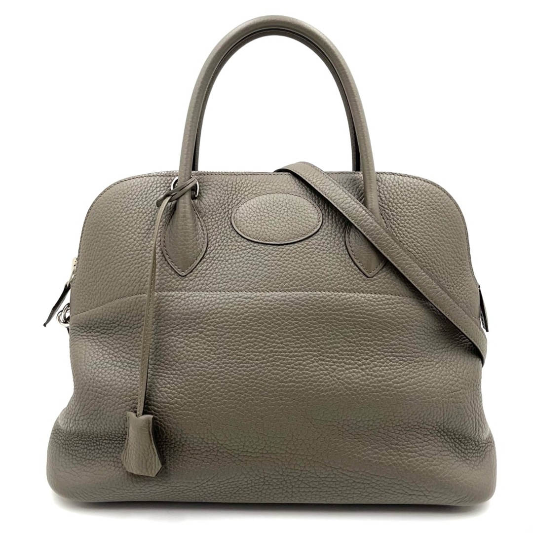 【限定価格】HERMES エルメス 2WAY ボリード35 2015年 ショルダーバッグ ハンドバッグ 肩掛け 斜め掛け 鞄 かばん T刻印 トリヨン    エトゥープ シルバー金具 レディース 定番 美品【品】