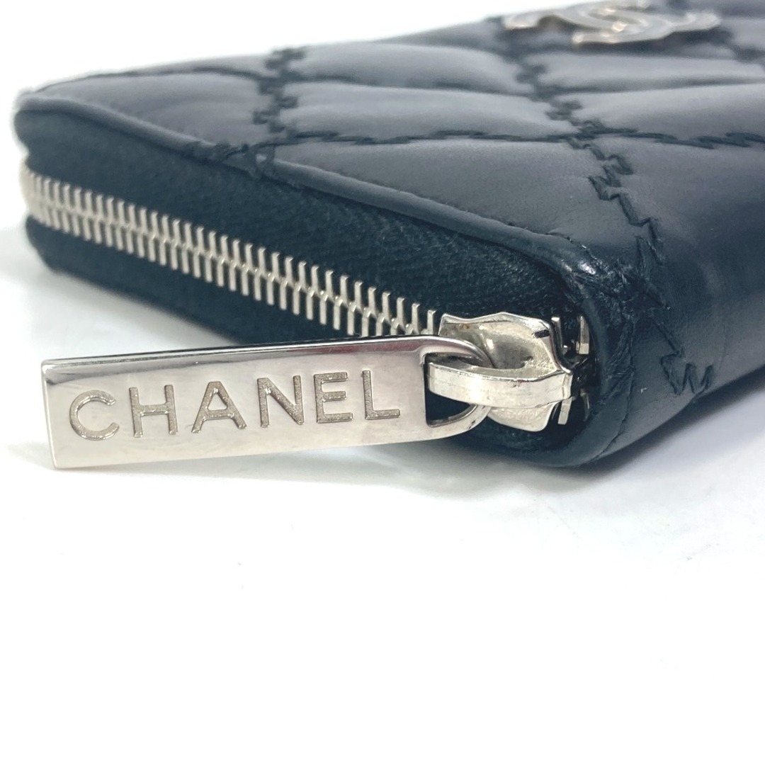 CHANEL(シャネル)のシャネル CHANEL マトラッセ キルティング ココマーク CC ラウンドファスナー 長財布 ラムスキン ブラック レディースのファッション小物(財布)の商品写真