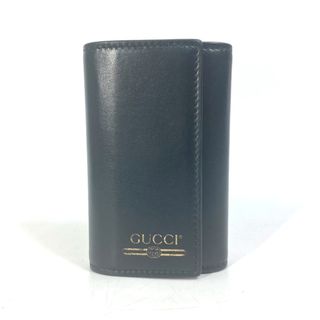 グッチ(Gucci)のグッチ GUCCI 6連 鍵 547588 ロゴ キーケース レザー ブラック(キーケース)