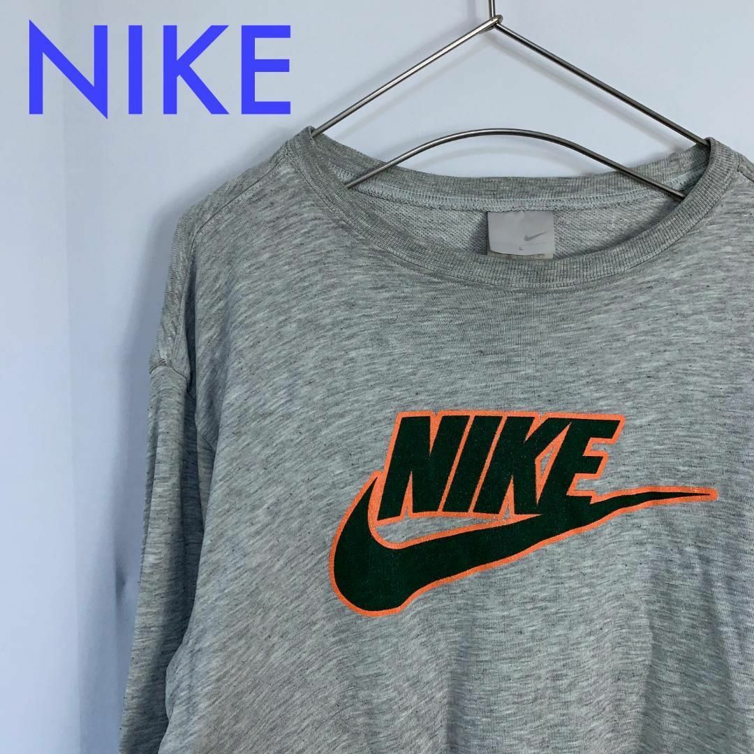 NIKE - 00's Y2K NIKE ナイキ ロンT 長袖Tシャツ テック系 グレーの