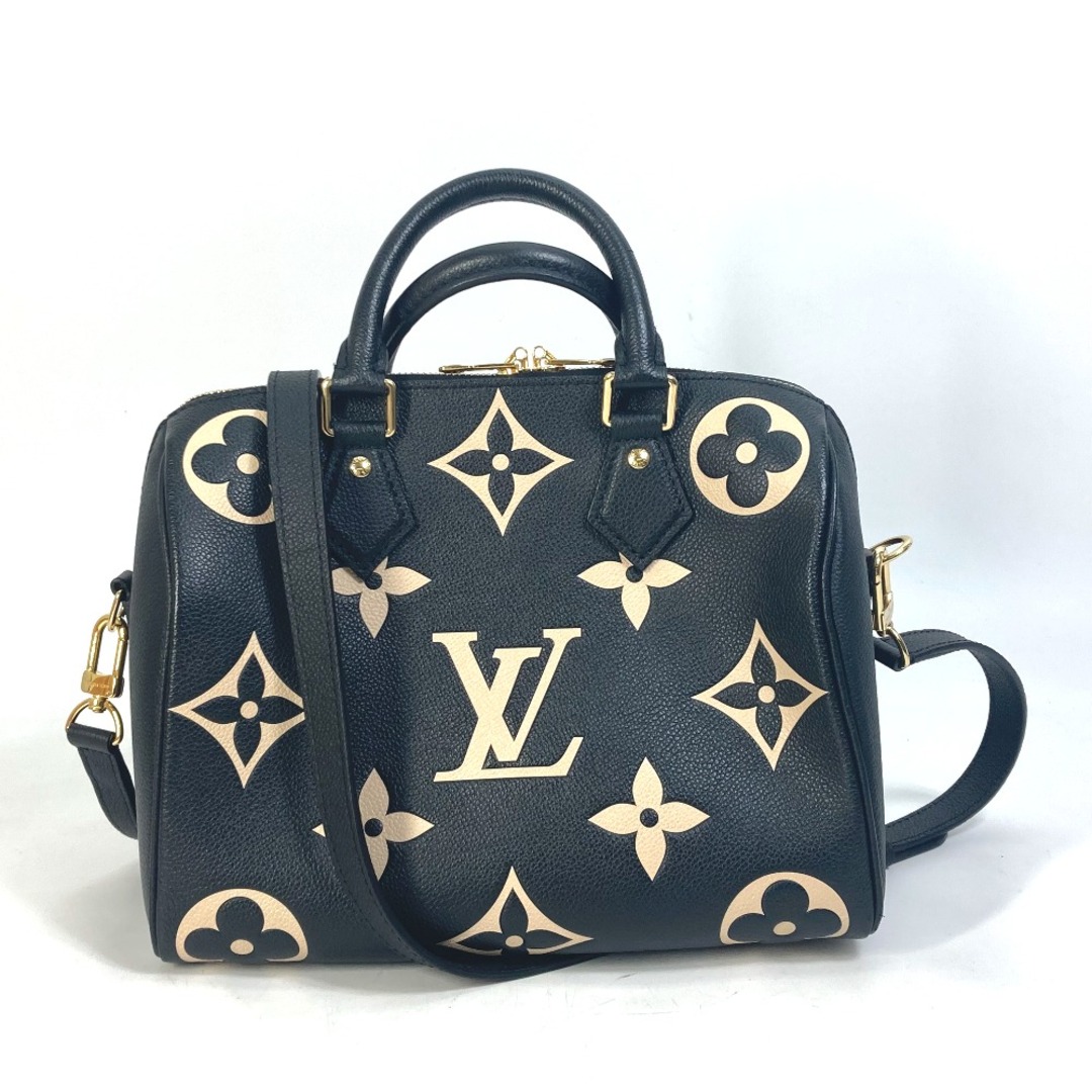 ルイヴィトン LOUIS VUITTON スピーディバンドリエール25 M58947 モノグラムアンプラント 2WAY ハンドバッグ ミニボストンバッグ 斜め掛け ボストンバッグ モノグラムアンプラントレザー ブラック