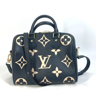 ルイヴィトン(LOUIS VUITTON)のルイヴィトン LOUIS VUITTON スピーディバンドリエール25 M58947 モノグラムアンプラント 2WAY ハンドバッグ ミニボストンバッグ 斜め掛け ボストンバッグ モノグラムアンプラントレザー ブラック(ボストンバッグ)