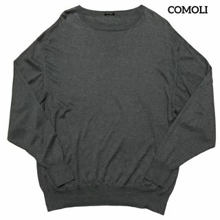 COMOLI コモリ 21AW U03-05008 ウールサープラス 長袖 クルーネック ニット ネイビー ブラック系 F