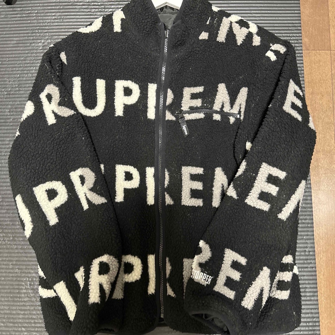 新品 supreme 18fw WEEK6 リバーシブルロゴ フリース黒M