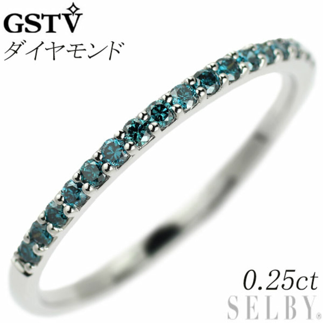 GSTV Pt950 ダイヤモンド リング 0.25ct ハーフエタニティ