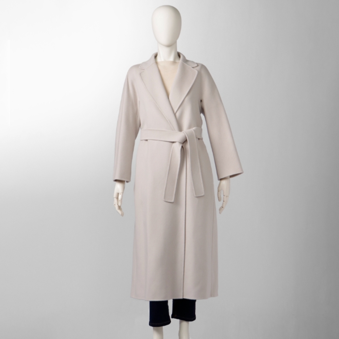 極美品 S MaxMara クチートアマーノ ロングコート グレー 40