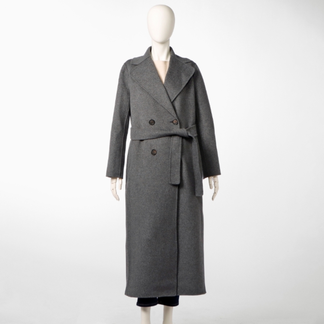 極美品 S MaxMara クチートアマーノ ロングコート グレー 40