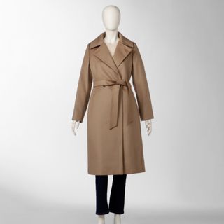 マックスマーラ(Max Mara)のマックス マーラ ストゥディオ MAX MARA STUDIO コート ロング BCOLLAGE ヴァージンウール ベルテッドコート 2023年秋冬新作 2360161039 0001 CAMMELLO(ロングコート)