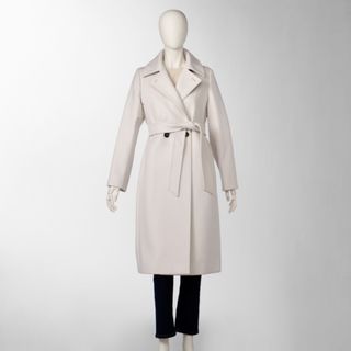 マックスマーラ(Max Mara)のマックス マーラ ストゥディオ MAX MARA STUDIO コート ロング BCOLLAGE ヴァージンウール ベルテッドコート 2023年秋冬新作 2360161039 0001 NEUTRO(ロングコート)