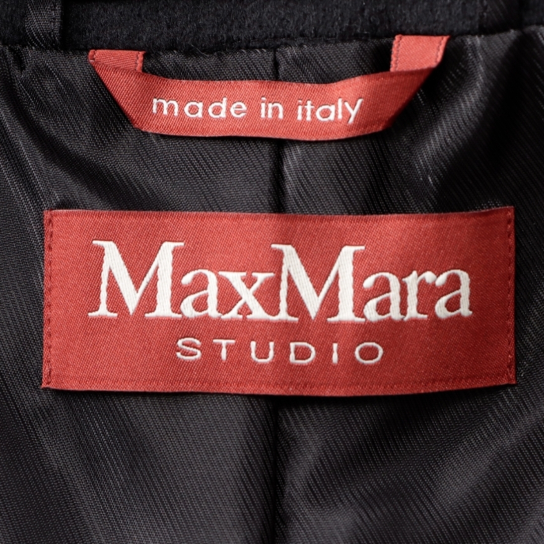 Max Mara(マックスマーラ)のマックス マーラ ストゥディオ MAX MARA STUDIO コート BCOLLAGE ピュアウール ダブルブレスト 2023年秋冬新作 2360161839 0001 NERO レディースのジャケット/アウター(ロングコート)の商品写真