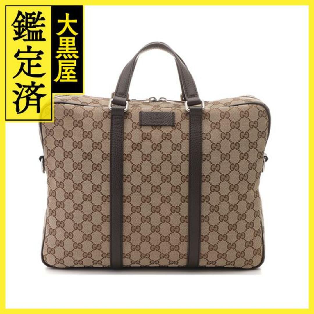 Gucci - グッチ ビジネスバッグ GGキャンバス×レザー ベージュ 449168