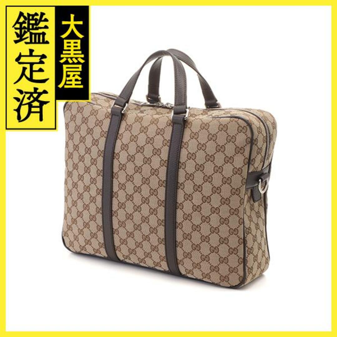 Gucci - グッチ ビジネスバッグ GGキャンバス×レザー ベージュ 449168