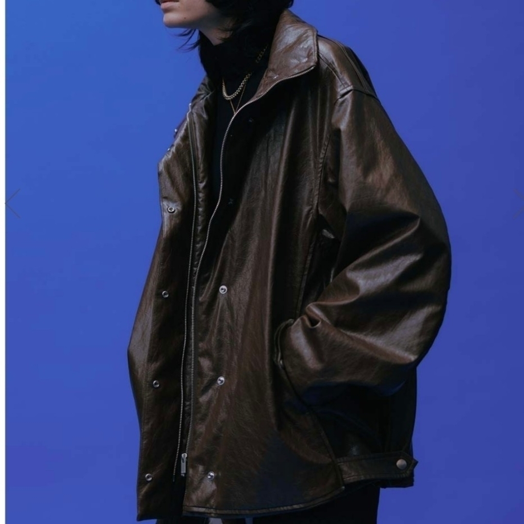 PASTING LIKE FAKE LEATHER JACKET
