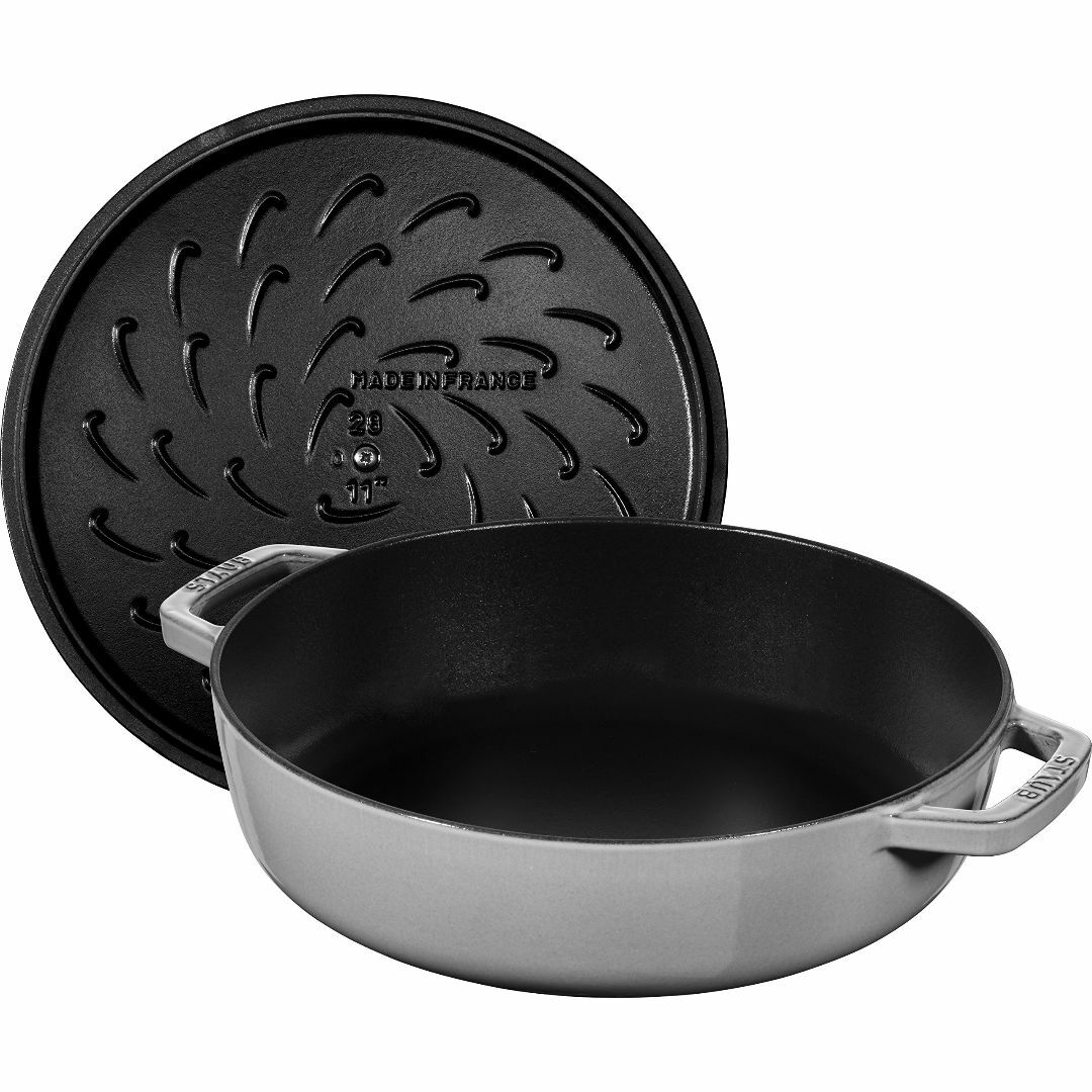 staub ストウブ 「 ブレイザー ソテーパン グレー 24cm 」 両手 鋳の