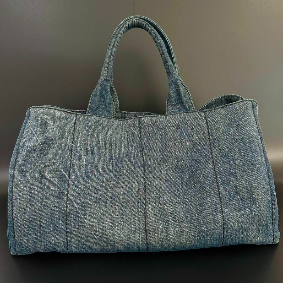 PRADA - プラダ PRADA トートバッグ カナパ Lサイズ デニム 大容量の