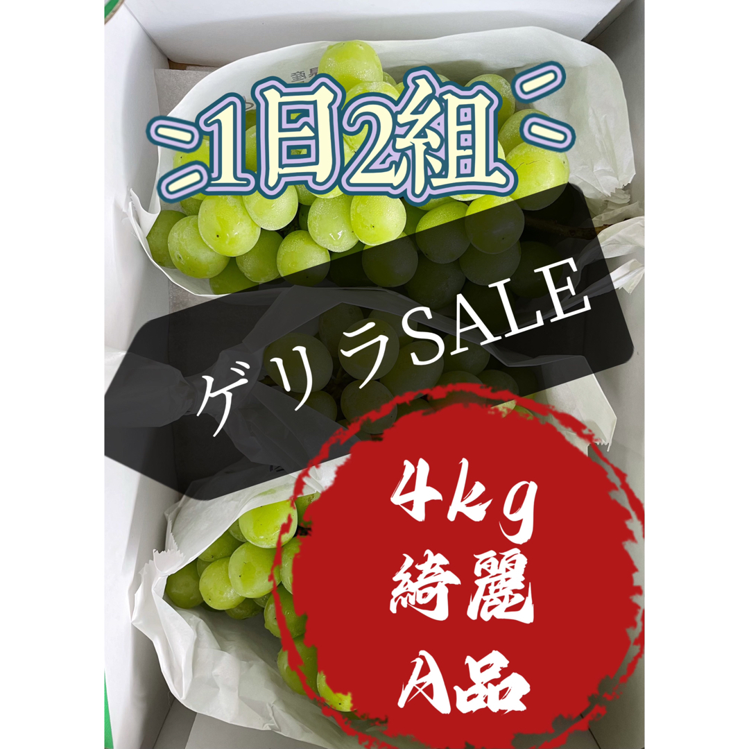 果物　葡萄　ぶどう　ブドウ　シャインマスカット　A品綺麗　2箱　SALE 値下げ