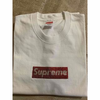 シュプリーム(Supreme)のSupreme Swarovski Box Logo Tee Mサイズ(Tシャツ/カットソー(半袖/袖なし))