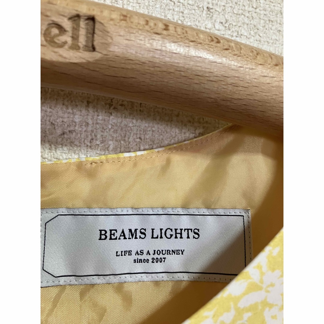 BEAMS LIGHTS(ビームスライツ)のBEAMS LIGHTS ビームスライツ　ワンピース　リバティ　イエロー　40 レディースのワンピース(ひざ丈ワンピース)の商品写真