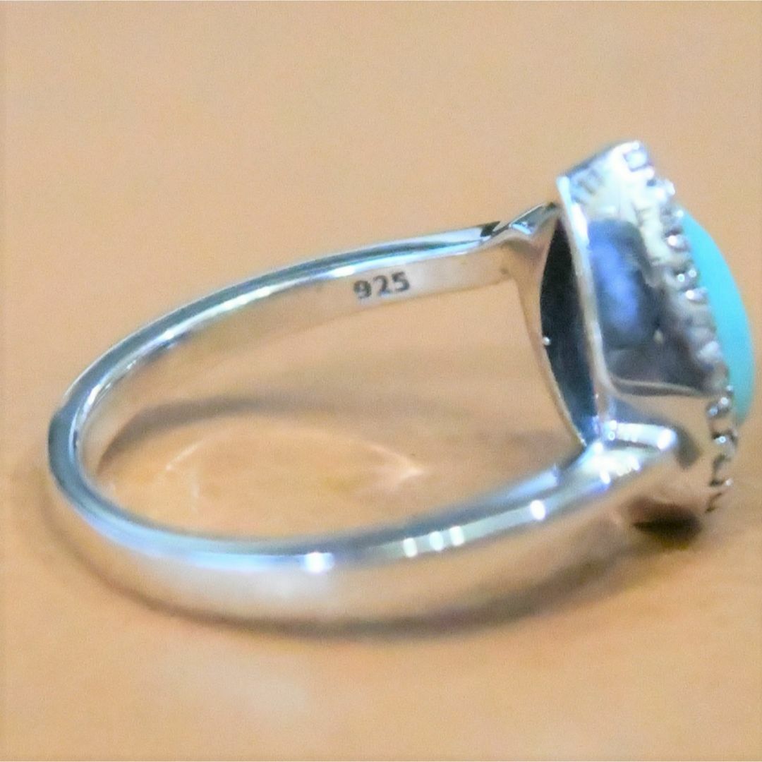 SR2403 指輪シルバー925刻リング　11号　ターコイズ　トルコ石　送料無料 レディースのアクセサリー(リング(指輪))の商品写真
