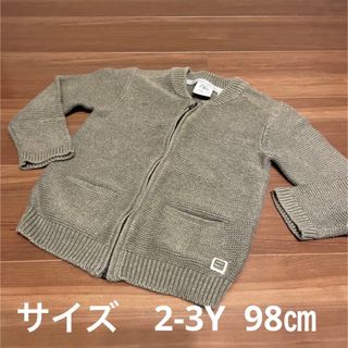 【 超美品 】ZARA baby カーディガン　ライトグリーン　カーキ(カーディガン)