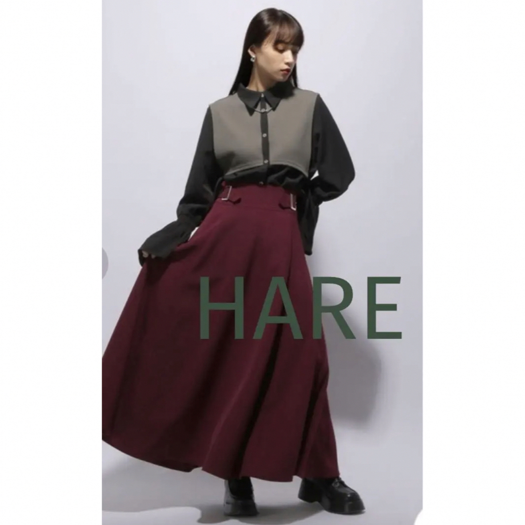 HARE   サイドバックルサーキュラースカート