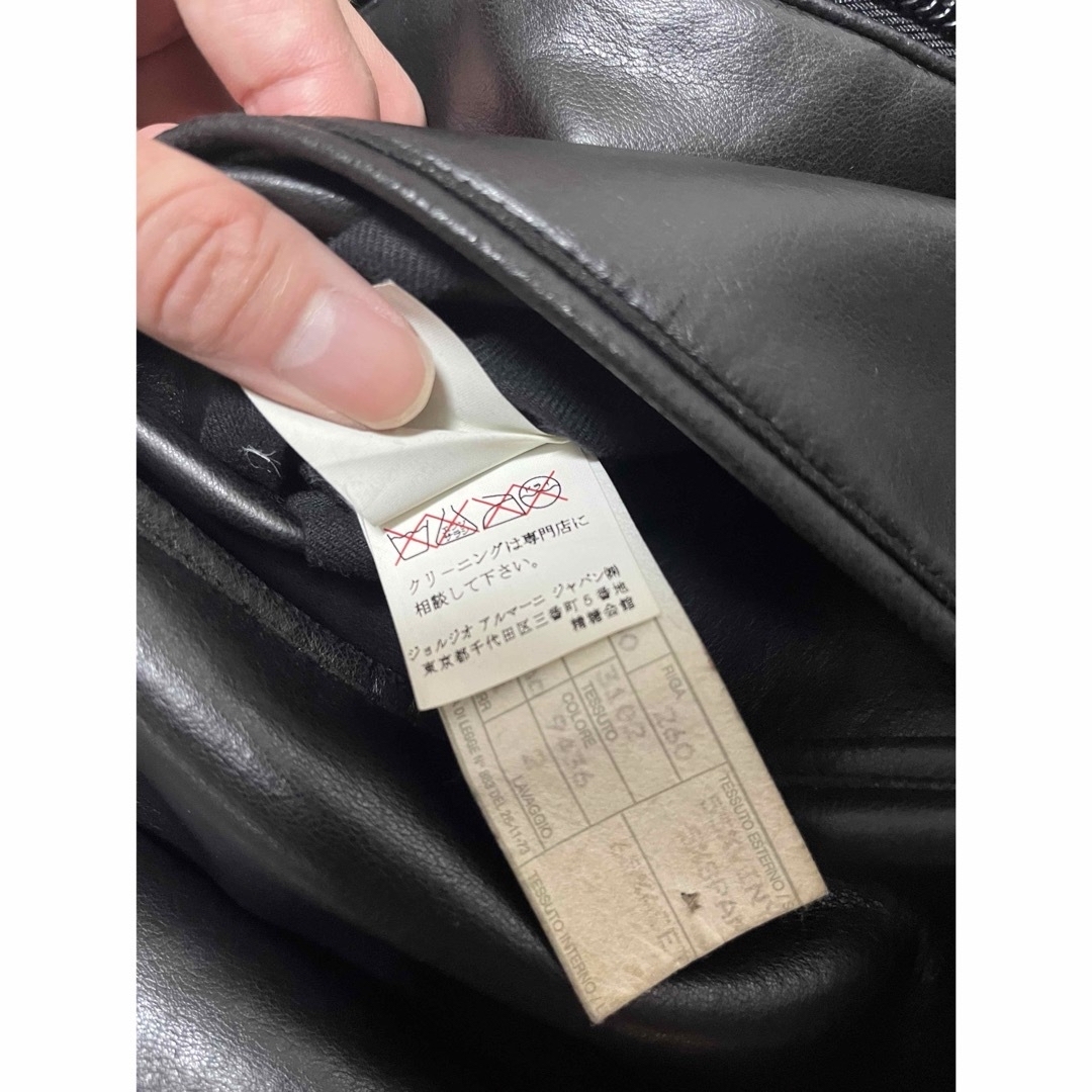 定価60万円 最高級 EMPORIO ARMANI レザーコート 伊勢丹購入 - レザー