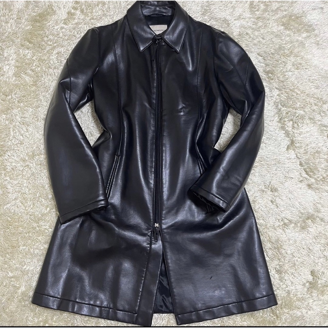 定価60万円 最高級 EMPORIO ARMANI レザーコート 伊勢丹購入 - レザー