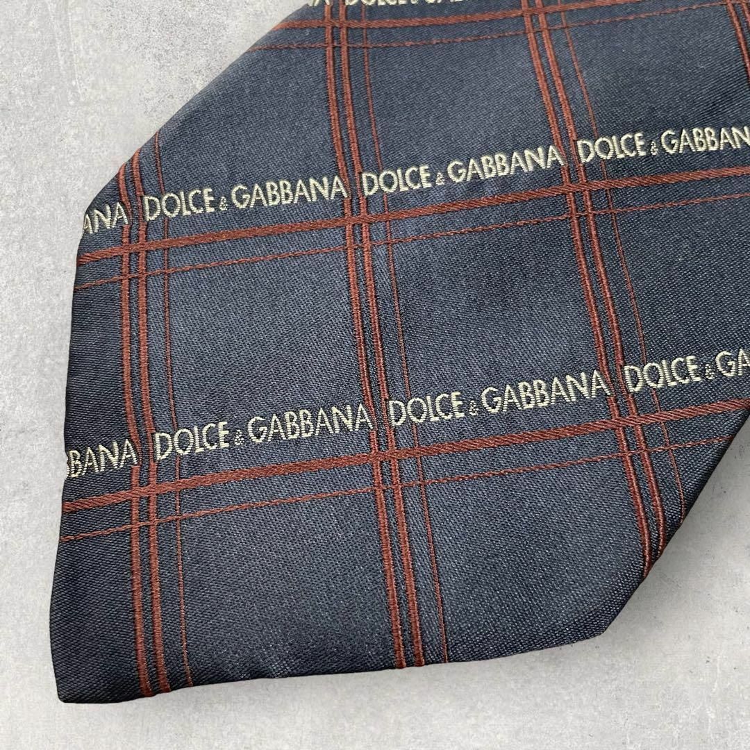 DOLCE&GABBANA - 美品 DOLCE & GABBANA ロゴストライプ 格子柄