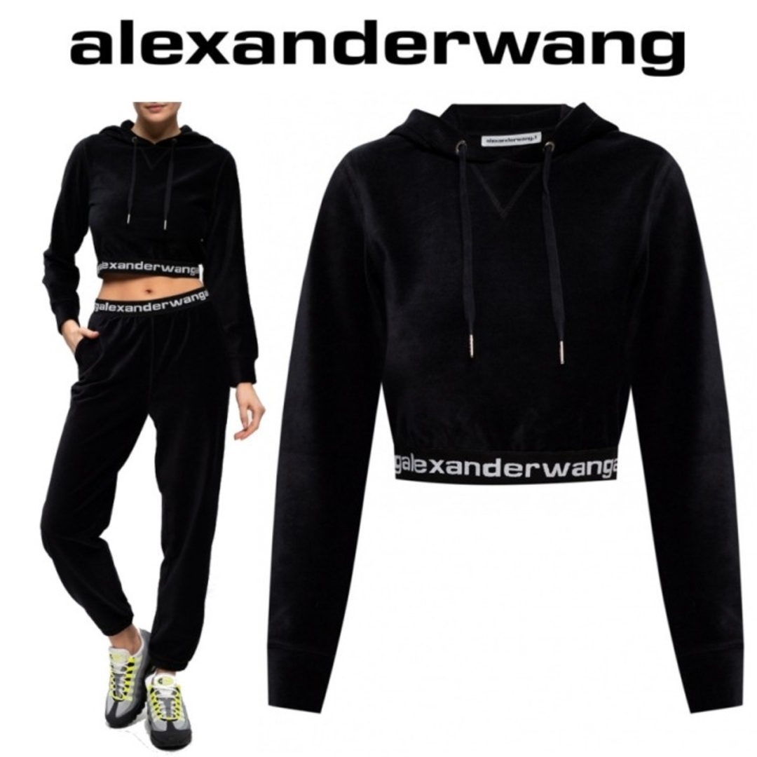 ■ Alexander Wang コーデュロイ クロップド ロゴ スウェット ■