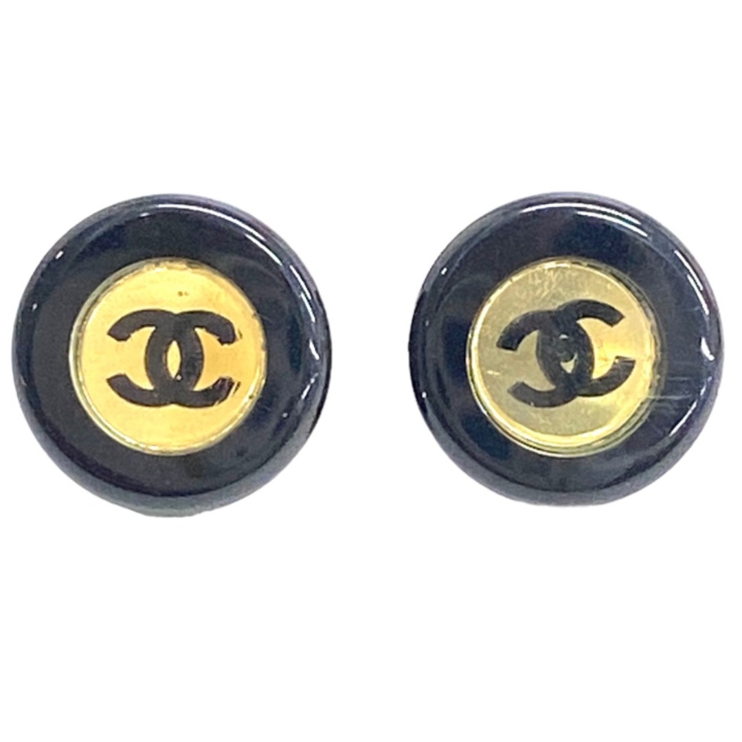 CHANEL - [USED/中古]CHANEL シャネル ピアス ココマーク ブラック 丸 ...