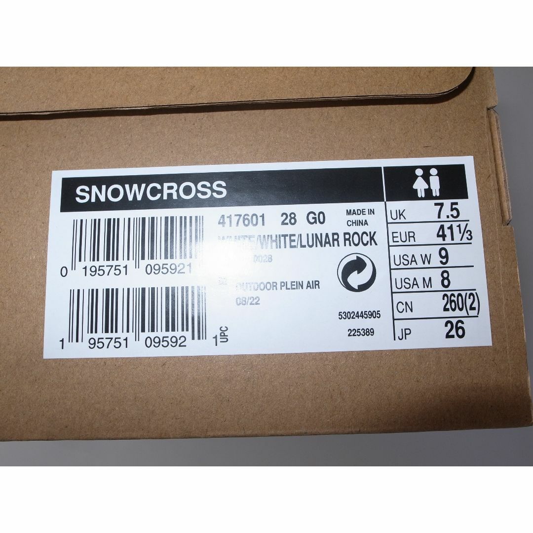 SALOMON - SALOMON SNOWCROSS white 26.5cm US8.5の通販 by YK