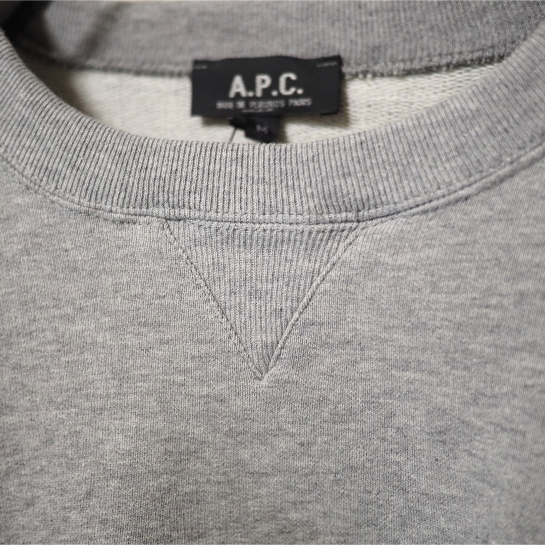 タグ付き未使用 A.P.C. 90’s クルーネックスウェット-Gray/M