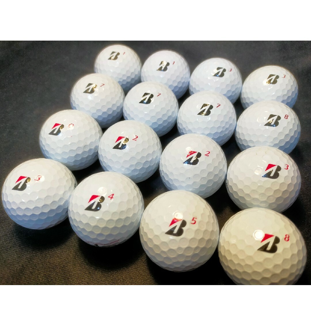 【美品】ツアーB X 16球 ホワイト ブリヂストン ロストボール ゴルフボール