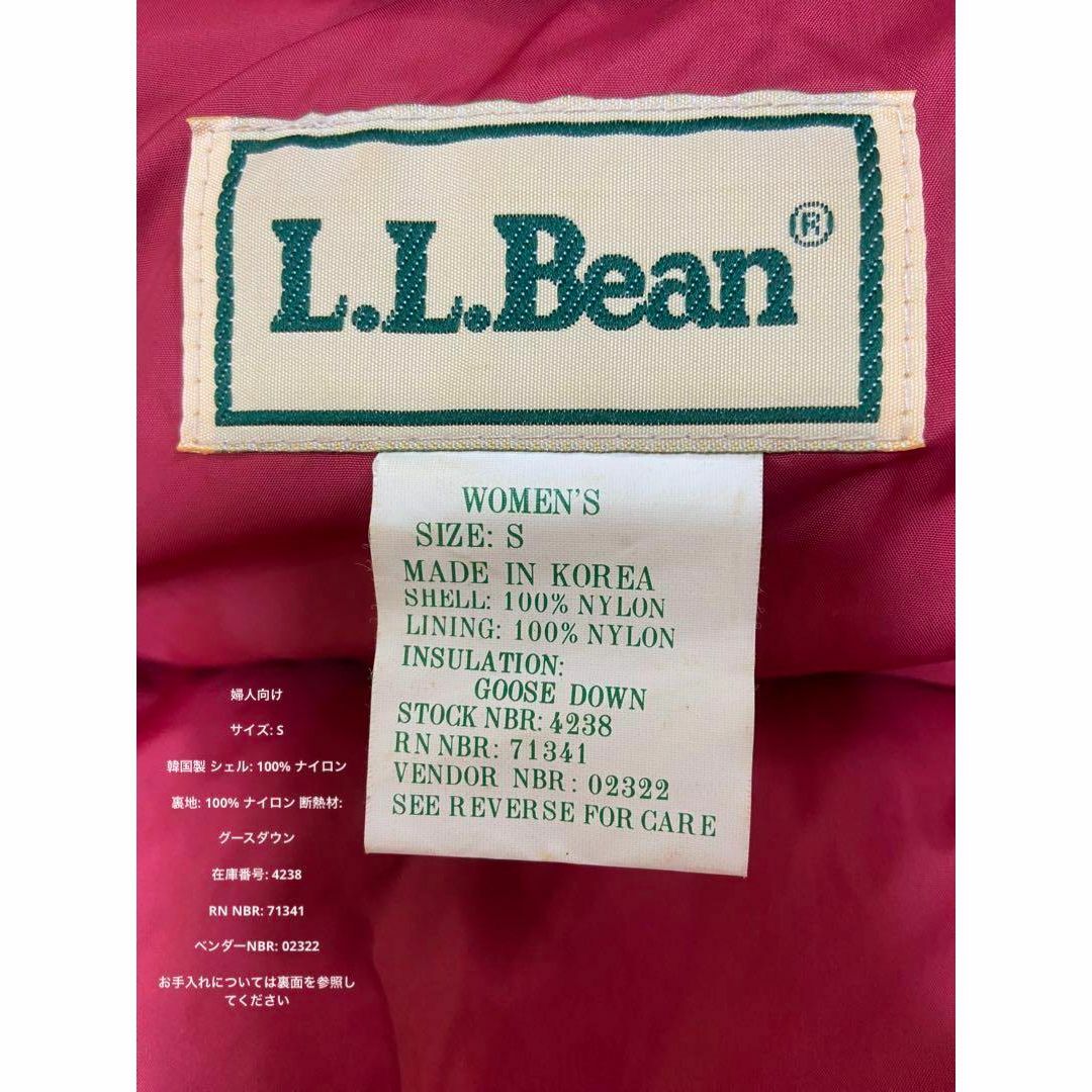 L.L.Bean エルエルビーン グースダウン ベスト 暖かい レッド S レディースのジャケット/アウター(ダウンベスト)の商品写真