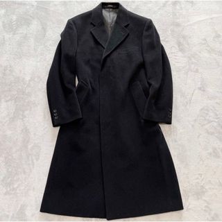 定価12万円 カシミヤ×アンゴラ ウール 比翼仕立て ロングチェスター ...