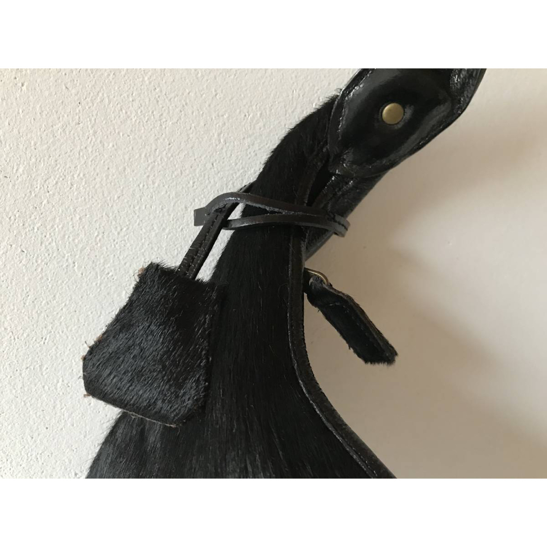 極美品◎PEAKSPEAKピークスピーク ハラコファーレザーショルダーバッグ 黒 7
