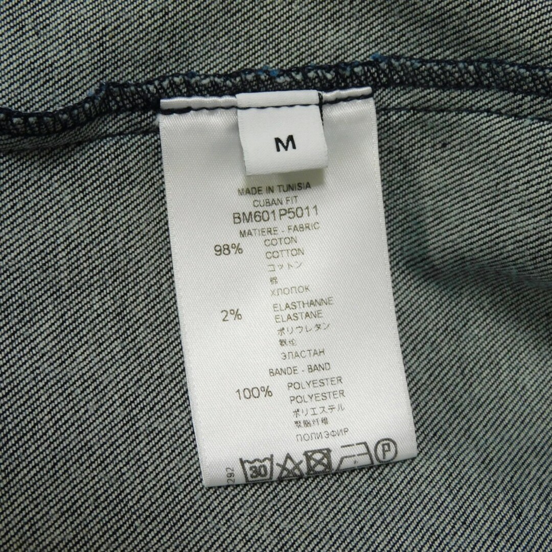 Givenchy ジバンシー デニム シャツ ウエスタン L/S ロングスリーブ M ボタン ブルー インディゴ 長袖シャツ BM601P5011