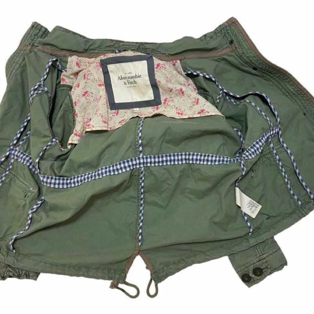 Abercrombie & Fitch アバクロ ミリタリージャケット カーキS メンズのジャケット/アウター(ノーカラージャケット)の商品写真