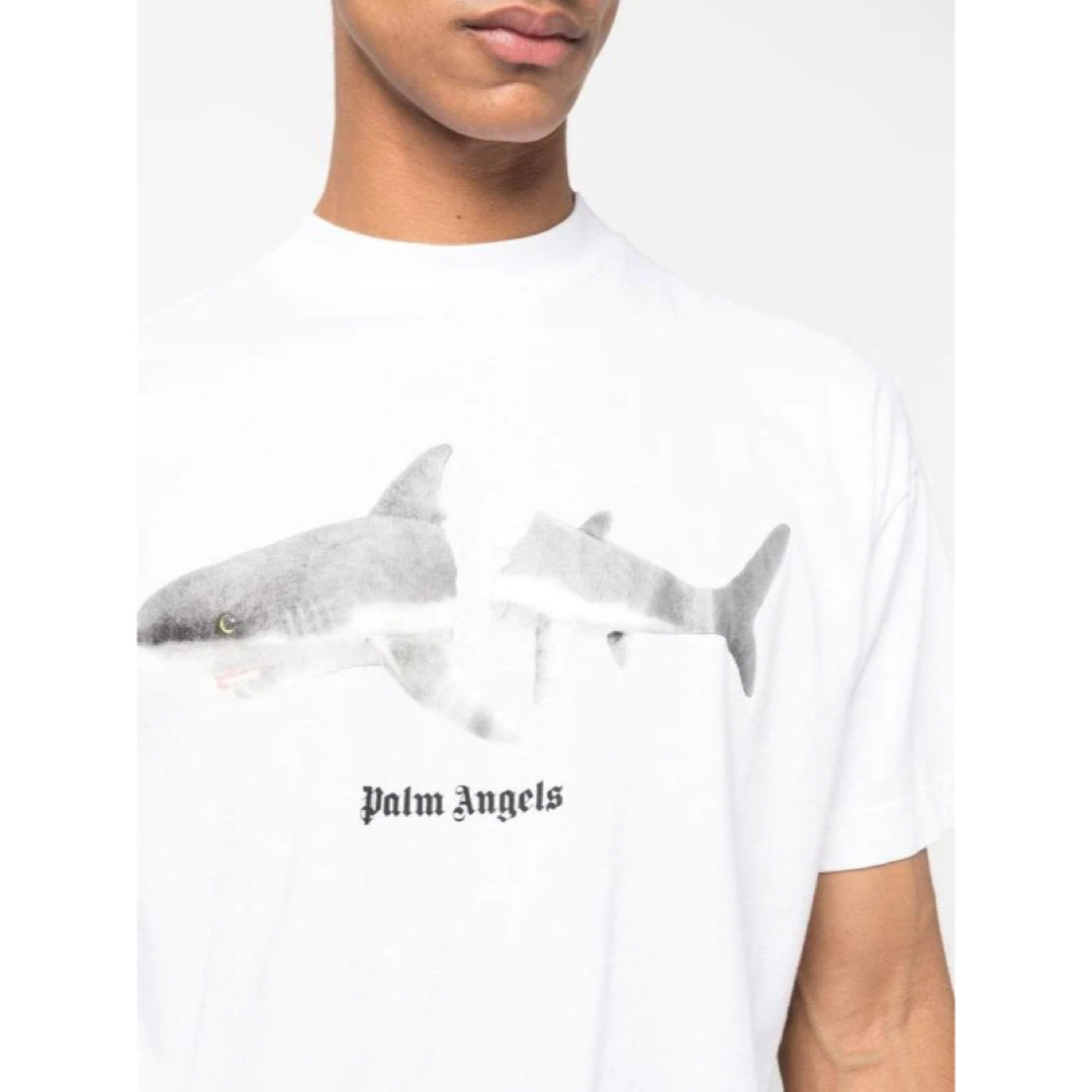 PALM ANGELS(パームエンジェルス)のPalm Angels パームエンジェルス ブロークンシャーク Tシャツ 白 L メンズのトップス(Tシャツ/カットソー(半袖/袖なし))の商品写真