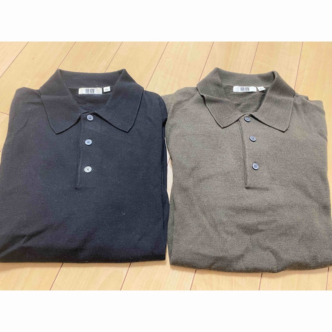 2枚セット　ユニクロ　ユニクロユー　UNIQLO U  ニットポロ　長袖　L